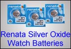 Renata silver oxide watch batteries