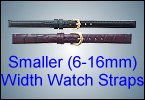 Black and Brown Watch Straps (Watch bands) for Smaller (Ladies') Watches from Watch Battery (UK) Ltd