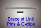 Pins and C-clips for fitting Casio bracelet links