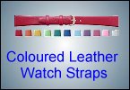 Coloured Leather Watch Straps from Watch Battery (UK) Ltd
