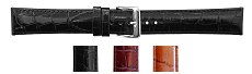 Leather - Italian Calf Crocodile Rectangular Grain Watch Strap (12mm, 18mm and 22mm)