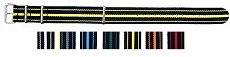 Nato Military Nylon Watch Strap with three stripes (18-24mm)