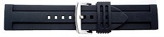 Silicone - Extra-Wide Chunky Black Silicone Sports Strap (28-30mm)