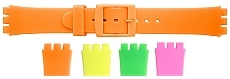 Resin - Swatch Style Watch Strap in Fluorescent Colours (17 mm notch width)
