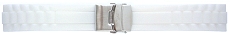 Rubber - ZRC Rubber Sports Watch Strap in White (18-22mm)