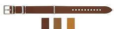 Oil Treated Calf Leather Thread-through Watch Strap (20 mm)