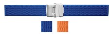 Silicone - Silicone Watch Strap in Blue or Orange (20-24mm)