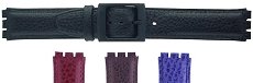 Leather - Swatch Style Leather Watch Strap with Natural grain effect (17 mm notch width)