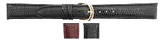 Timex Ladies' Lizard Grain Watch Strap in Burgundy or Black (14mm)